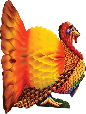 9-Inch Decorative Tissue Turkey Centerpiece for Festive Thanksgiving Tables 9-Inch Decorative Tissue Turkey Centerpiece for Festive Thanksgiving Tables