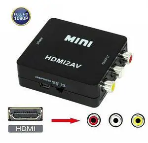 HDMI To RCA AV Adapter Converter Cable CVBS 3RCA 1080P Composite Video Audio /US HDMI To RCA AV Adapter Converter Cable CVBS 3RCA 1080P Composite Video Audio /US