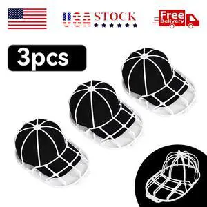 3 Pack Hat Washer Baseball Cap Cleaner Machine Washing Cage Holder Frame Net New 3 Pack Hat Washer Baseball Cap Cleaner Machine Washing Cage Holder Frame Net New