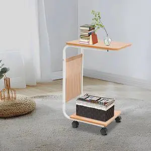 C-Shaped Side Table Sofa Bed Side Table With 4 Wheels Coffee Table Laptop Stand C-Shaped Side Table Sofa Bed Side Table With 4 Wheels Coffee Table Laptop Stand