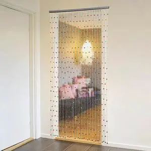 Natural Bamboo Beaded Curtain Colorful Boho Bamboo Beaded Window Doors Divider Natural Bamboo Beaded Curtain Colorful Boho Bamboo Beaded Window Doors Divider