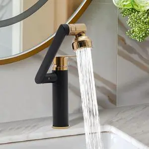 360 Bathroom Sink Faucet Single Handle Waterfall Vanity Basin Mixer 2 Function 360 Bathroom Sink Faucet Single Handle Waterfall Vanity Basin Mixer 2 Function
