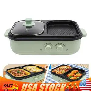 Electric Hot Pot With Grill Area, Multi-purpose Hot Pot, 2-In-1 Electric Hot Pot Electric Hot Pot With Grill Area, Multi-purpose Hot Pot, 2-In-1 Electric Hot Pot