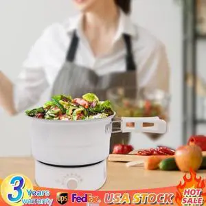 1.6L Mini Hot Pot Multifunction Split Electric Cooker with Steamer 110V 500W New 1.6L Mini Hot Pot Multifunction Split Electric Cooker with Steamer 110V 500W New