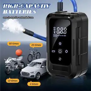 Portable Air Compressor Digital Display Portable Tire Inflator Rechargeable Pump Portable Air Compressor Digital Display Portable Tire Inflator Rechargeable Pump
