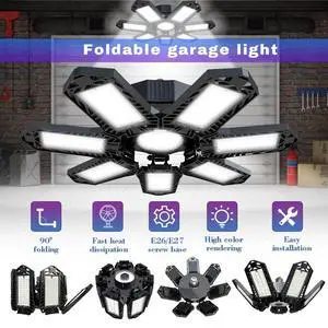 120W Deformable 7 LED Panels Garage Light Bright Shop Ceiling Light Fixture Bulb 120W Deformable 7 LED Panels Garage Light Bright Shop Ceiling Light Fixture Bulb