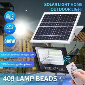 LED 300W Solar Flood Light Security Wall Yard Outdoor Street Lamp Remote Control LED 300W Solar Flood Light Security Wall Yard Outdoor Street Lamp Remote Control