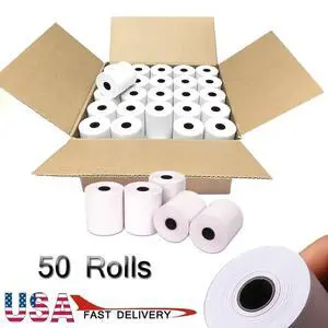 50 Rolls 2-1/4"x50' Thermal Paper POS Cash Register Credit Card Terminal Receipt 50 Rolls 2-1/4"x50' Thermal Paper POS Cash Register Credit Card Terminal Receipt