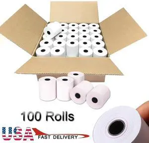 2 1/4" x 50' Thermal Paper Credit Card Receipt First Data FD400 VX520 -100 Rolls 2 1/4" x 50' Thermal Paper Credit Card Receipt First Data FD400 VX520 -100 Rolls