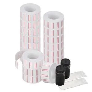 20 Rolls 12000 Price Label Paper Tag Sticker MX-5500 Labeller Gun White Red Line 20 Rolls 12000 Price Label Paper Tag Sticker MX-5500 Labeller Gun White Red Line