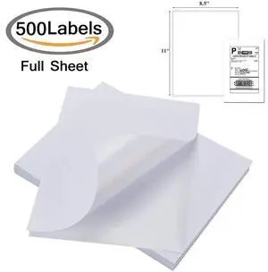 500 Full Sheet Blank Address Shipping Labels 8.5"X11" Self Adhesive Laser inkjet 500 Full Sheet Blank Address Shipping Labels 8.5"X11" Self Adhesive Laser inkjet