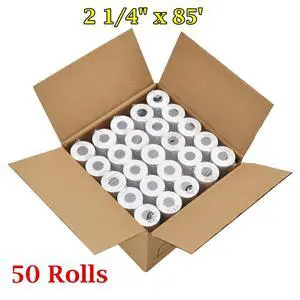 50 Rolls Case 2 1/4" x 85' Thermal Cash Register Credit Card POS Receipt Paper 50 Rolls Case 2 1/4" x 85' Thermal Cash Register Credit Card POS Receipt Paper