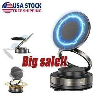 360° Vacuum Strong Magnetic Phone Holder Suction Cup Car Mount Foldable Stand US 360° Vacuum Strong Magnetic Phone Holder Suction Cup Car Mount Foldable Stand US