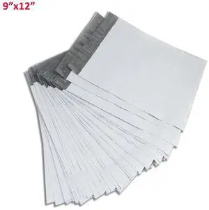 100 9x12 Mailing Bags Envelopes White Plastic Poly Mailers Self Sealing 2.5 MIL 100 9x12 Mailing Bags Envelopes White Plastic Poly Mailers Self Sealing 2.5 MIL