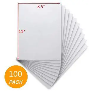 100 8.5x11 Full Sheet Premium Shipping Labels Blank Self Adhesive Laser Ink Jet 100 8.5x11 Full Sheet Premium Shipping Labels Blank Self Adhesive Laser Ink Jet