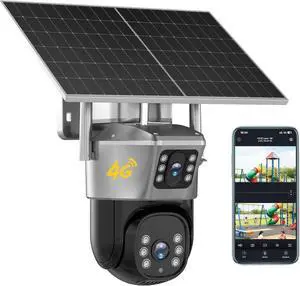 4G LTE Cellular Solar Security Camera Wireless Outdoor 2K No WiFi PTZ 360° 4G LTE Cellular Solar Security Camera Wireless Outdoor 2K No WiFi PTZ 360°