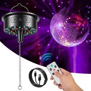 Disco Motor Rotating Mirror Ball Spinner w/ Remote Adjustable Speed for DJ Party Disco Motor Rotating Mirror Ball Spinner w/ Remote Adjustable Speed for DJ Party