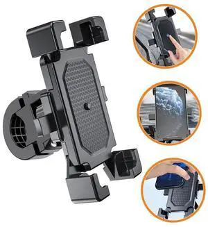 Motorcycle Phone Mount Quickly Lock Anti-Shake Bike Cell Phone Holder Handlebar Motorcycle Phone Mount Quickly Lock Anti-Shake Bike Cell Phone Holder Handlebar