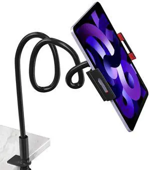 Universal Gooseneck Tablet Mount Phone Holder Flexible Long Arm Clamp Desk Bed Universal Gooseneck Tablet Mount Phone Holder Flexible Long Arm Clamp Desk Bed
