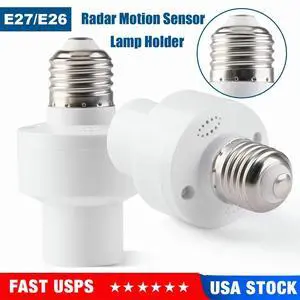 Radar Motion Sensor Light Socket Adapter-Hands-Free Auto On/Off Switch for Bulbs Radar Motion Sensor Light Socket Adapter-Hands-Free Auto On/Off Switch for Bulbs