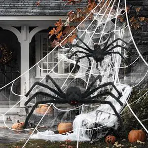 5Pcs Halloween Spider Pack - Scary Decor for Garden, Trees, Porch, Indoor Party 5Pcs Halloween Spider Pack - Scary Decor for Garden, Trees, Porch, Indoor Party
