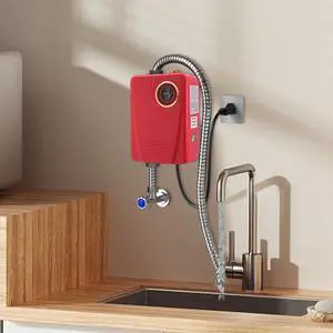 Electric Tankless Water Heater Portable Instant Hot Shower Kitchen Heater 3000W Electric Tankless Water Heater Portable Instant Hot Shower Kitchen Heater 3000W