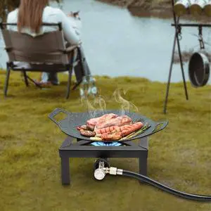 Propane Cooker Burner Stove Gas Outdoor Cooking Camping Stand BBQ Grill + Hose Propane Cooker Burner Stove Gas Outdoor Cooking Camping Stand BBQ Grill + Hose