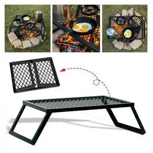 Foldable Camping Grill Fire Pit Grate Campfire Cooking Portable Stand Equipment Foldable Camping Grill Fire Pit Grate Campfire Cooking Portable Stand Equipment