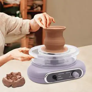 Electric Adjustable Speed Pottery Machine Mini Clay Making Pottery Craft Kit Electric Adjustable Speed Pottery Machine Mini Clay Making Pottery Craft Kit