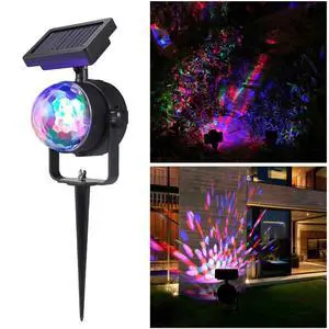 Waterproof Outdoor Laser Lights Solar Powered Colorful Light Rotating Projector Waterproof Outdoor Laser Lights Solar Powered Colorful Light Rotating Projector