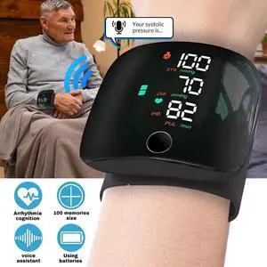 Automatic Wrist High Blood Pressure Monitor BP Cuff Machine Heart Rate Gauge Kit Automatic Wrist High Blood Pressure Monitor BP Cuff Machine Heart Rate Gauge Kit
