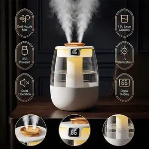 Humidifiers for Bedroom 1.5L Cool Mist Ultrasonic Air Humidifier with Top Fill Humidifiers for Bedroom 1.5L Cool Mist Ultrasonic Air Humidifier with Top Fill