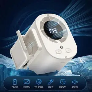 Portable Mini Cooling Fan Mini Car Clip on Air Conditioner Fan with LED Display Portable Mini Cooling Fan Mini Car Clip on Air Conditioner Fan with LED Display