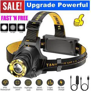 990000LM LED Headlamp Rechargeable Headlight Zoomable Head Torch Lamp Flashlight 990000LM LED Headlamp Rechargeable Headlight Zoomable Head Torch Lamp Flashlight