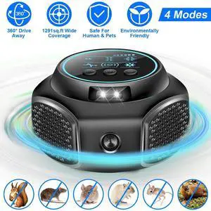 4-in-1 Ultrasonic Rodent Repellent Pest Repeller Mouse Blocker Rat Deterrent NEW 4-in-1 Ultrasonic Rodent Repellent Pest Repeller Mouse Blocker Rat Deterrent NEW