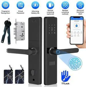 7-in-1 Smart Door Lock APP Biometric Fingerprint Touch Password Keyless Keypad 7-in-1 Smart Door Lock APP Biometric Fingerprint Touch Password Keyless Keypad