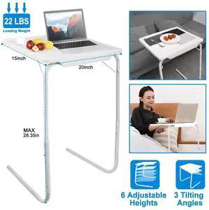 Foldable Table Adjustable TV Tray Laptop Desk Sofa Bed Side Dinner Tray Portable Foldable Table Adjustable TV Tray Laptop Desk Sofa Bed Side Dinner Tray Portable