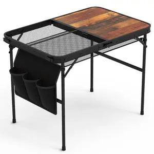 Portable Aluminum Alloy Camping Table Foldable &Adjustable Height for BBQ Portable Aluminum Alloy Camping Table Foldable &Adjustable Height for BBQ