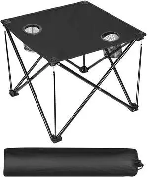 Camping Table Folding Portable Carrying Bag 2 Cup Holders Outdoor Hiking Fishing Camping Table Folding Portable Carrying Bag 2 Cup Holders Outdoor Hiking Fishing