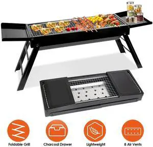 Portable BBQ Folding Charcoal Grill for Outdoor Cooking Lightweight&Compact Portable BBQ Folding Charcoal Grill for Outdoor Cooking Lightweight&Compact
