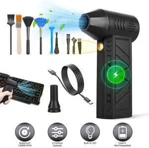 Compressed Air Duster, 150000RPM Electric Air Duster with LED Display Outdoor Compressed Air Duster, 150000RPM Electric Air Duster with LED Display Outdoor