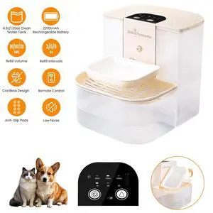 Cordless Rechargeable Pet Water Fountain Automatic Cat Water Dispenser 4.5L Cordless Rechargeable Pet Water Fountain Automatic Cat Water Dispenser 4.5L