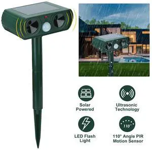 Upgraded Solar Ultrasonic Dog Cat Skunk Deer Raccoon For Garden Upgraded Solar Ultrasonic Dog Cat Skunk Deer Raccoon For Garden