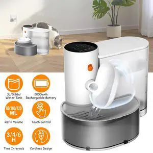 3L Cordless Rechargeable Dog Water Fountain Self-Refill w/ 3 Adjustable Volume 3L Cordless Rechargeable Dog Water Fountain Self-Refill w/ 3 Adjustable Volume