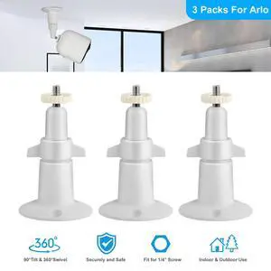 3Pcs Security Wall Mount Holder Adjustable for Arlo or Pro Camera Indoor Outdoor 3Pcs Security Wall Mount Holder Adjustable for Arlo or Pro Camera Indoor Outdoor