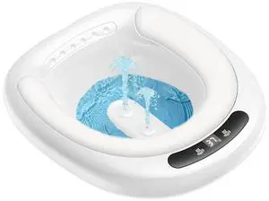 Electric Sitz Bath Tub W/ Dual Nozzle &Water Temperature Display for Toilet Seat Electric Sitz Bath Tub W/ Dual Nozzle &Water Temperature Display for Toilet Seat