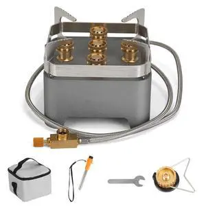 12000W Portable Camping Stove With Cassette Adapter Windproof Outdoor 12000W Portable Camping Stove With Cassette Adapter Windproof Outdoor