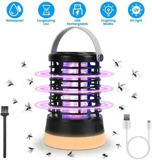 Mosquito Zapper Lamp Indoor/Outdoor Bug Zapper Rechargeable 3 Light Modes Mosquito Zapper Lamp Indoor/Outdoor Bug Zapper Rechargeable 3 Light Modes