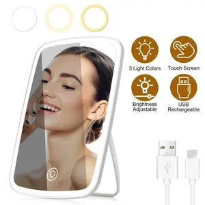 Vanity Mirror with Lights for Makeup Desk 3 Light Color Touch Screen Vanity Mirror with Lights for Makeup Desk 3 Light Color Touch Screen