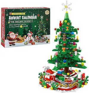 Christmas Tree Building Set w/ LED Light Countdown Calendar Engaging Holiday Christmas Tree Building Set w/ LED Light Countdown Calendar Engaging Holiday